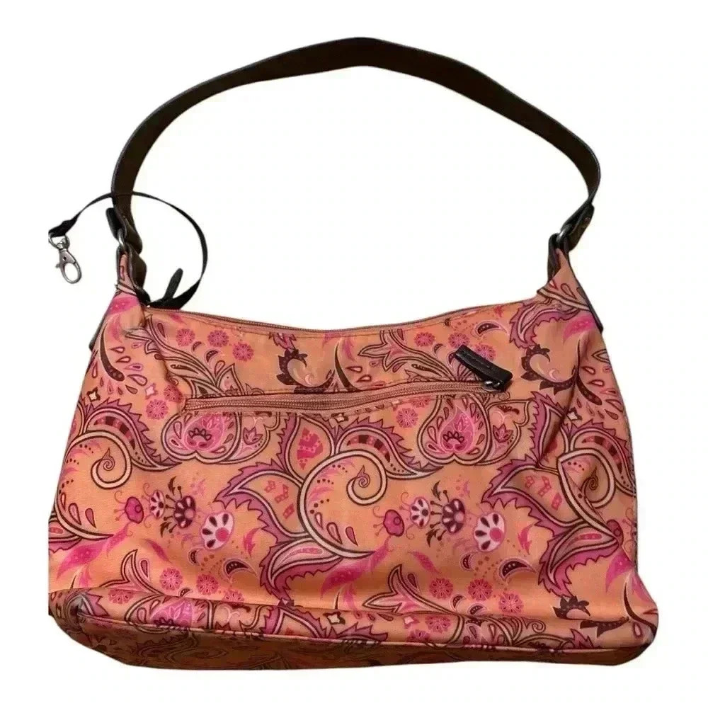 Emilie Sloan Pink Paisley Shoulder Bag - Picture 2 of 4